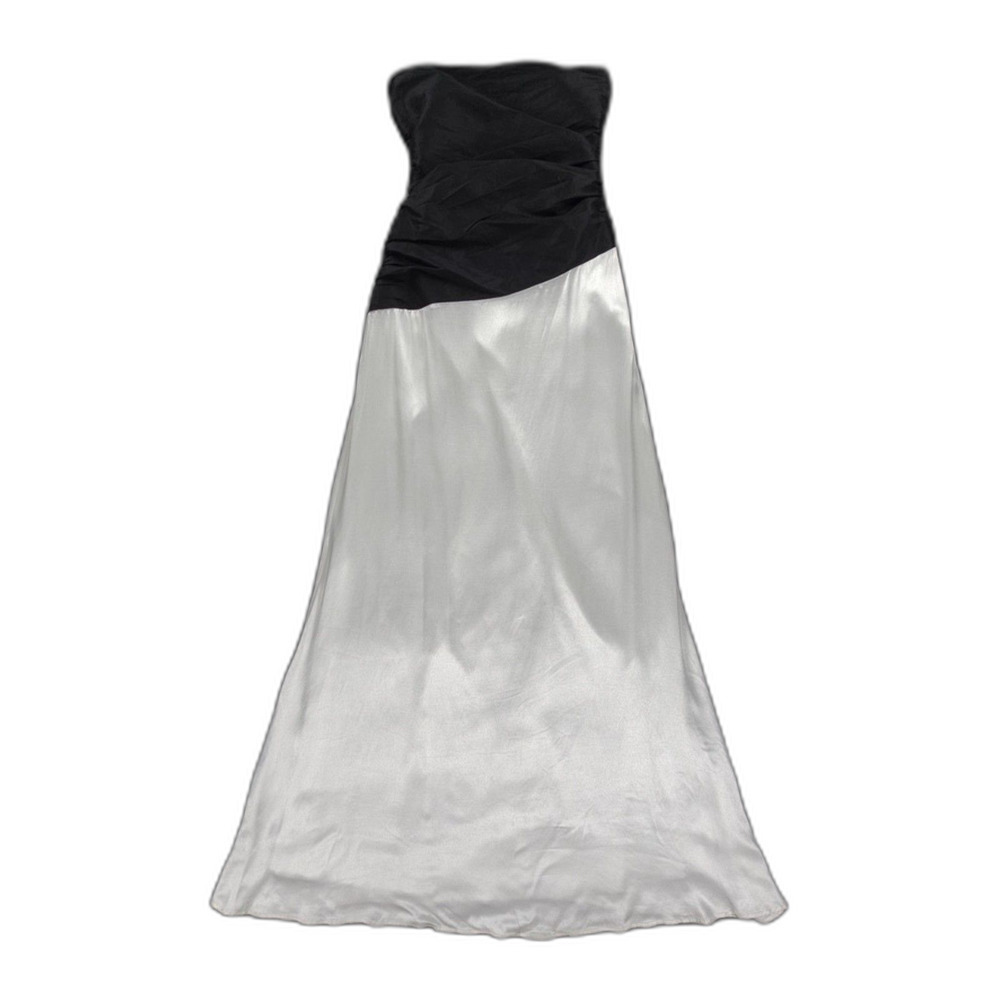 MESHKI Serena Strapless Taffeta Maxi Dress Corset Gown Romantic Clean Girl Prom